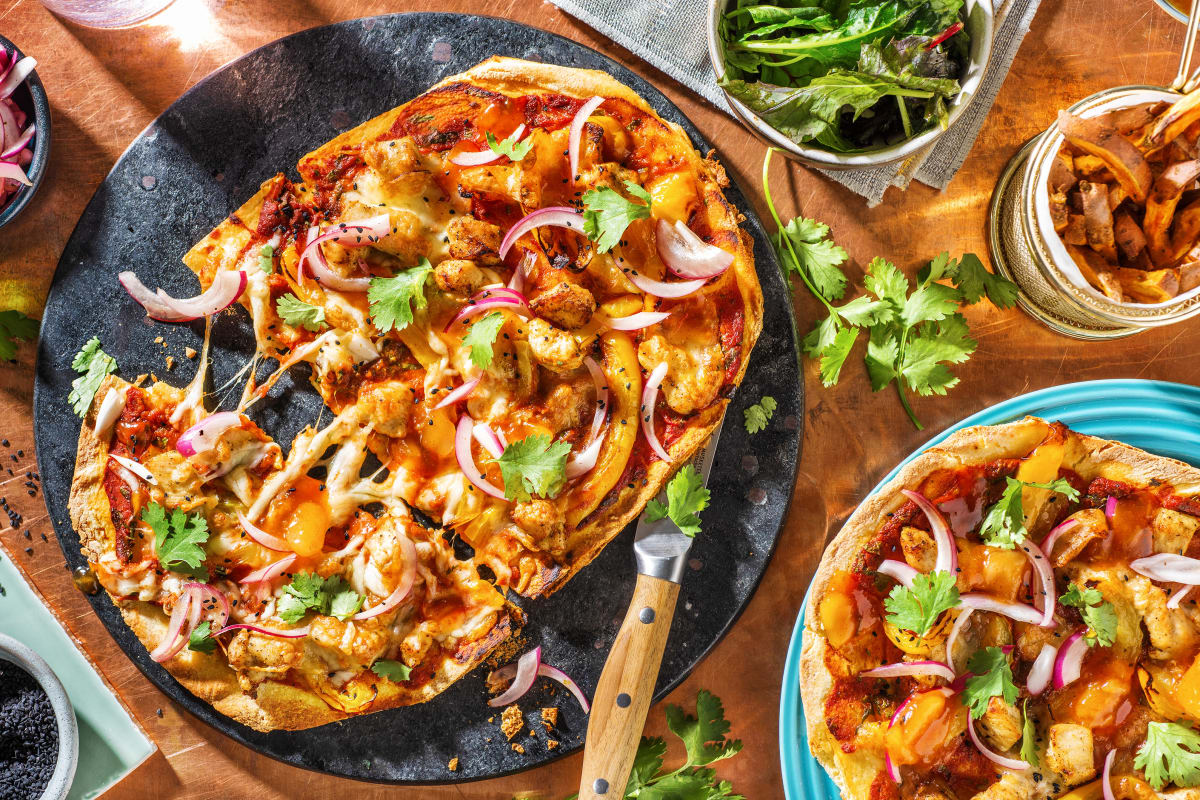 Chicken Tikka Pizza Naan Recipe